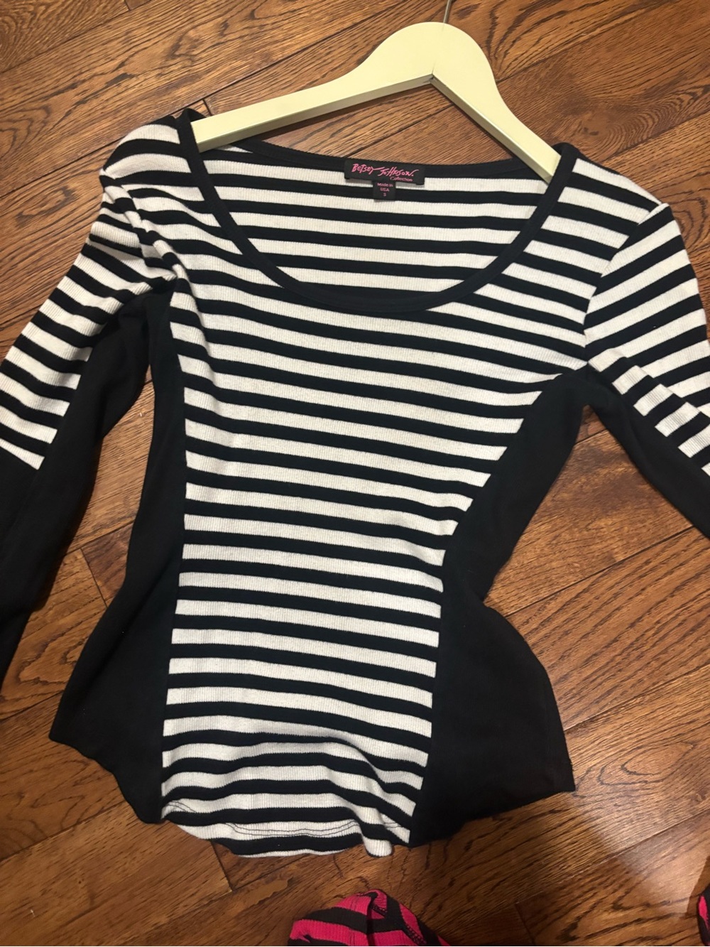 Striped Long Sleeve — Black & White - Picture 2 of 3